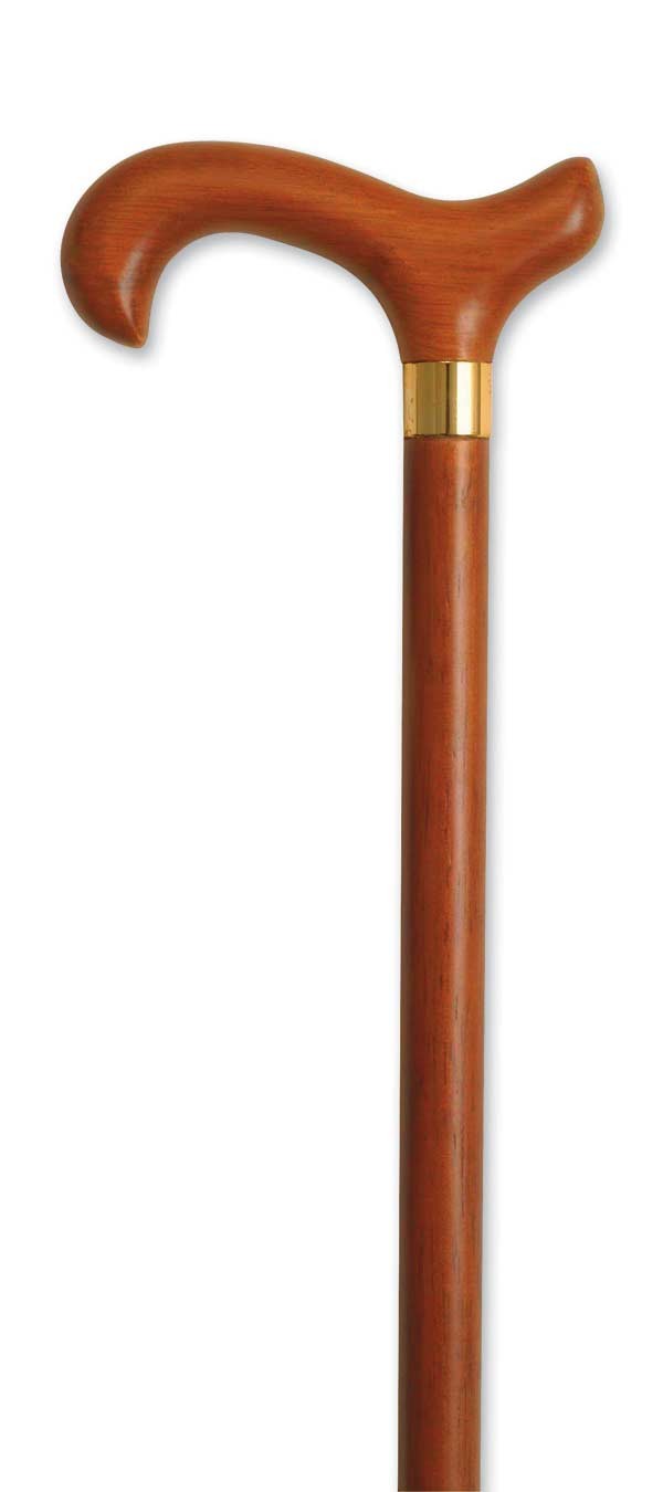 Alex Orthopedic Canes and Accessories: Derby Cane With Collar Natural Stain