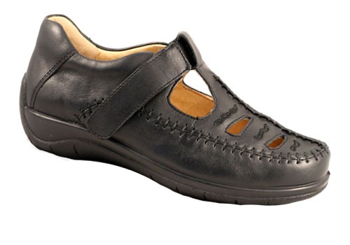 Hoopoe Women's Diabetic Shoes : P3075-BLAC Carol