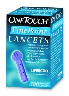 LifeScan Lancets Lancet Devices: OneTouch FinePoint Lancets